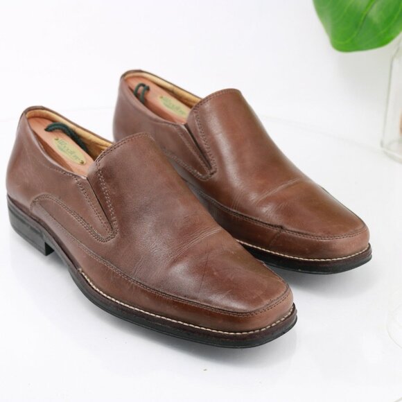 Sandro Moscoloni Mens Jacob Venetian Loafer Size 9 D Tan Leather Slip On Shoe - Picture 3 of 12